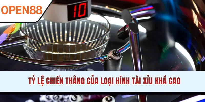 Tỷ lệ chiến thắng của loại hình tài xỉu khá cao